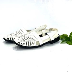 J. G. Hook Lorna Woven Sling back flat sandals 8M